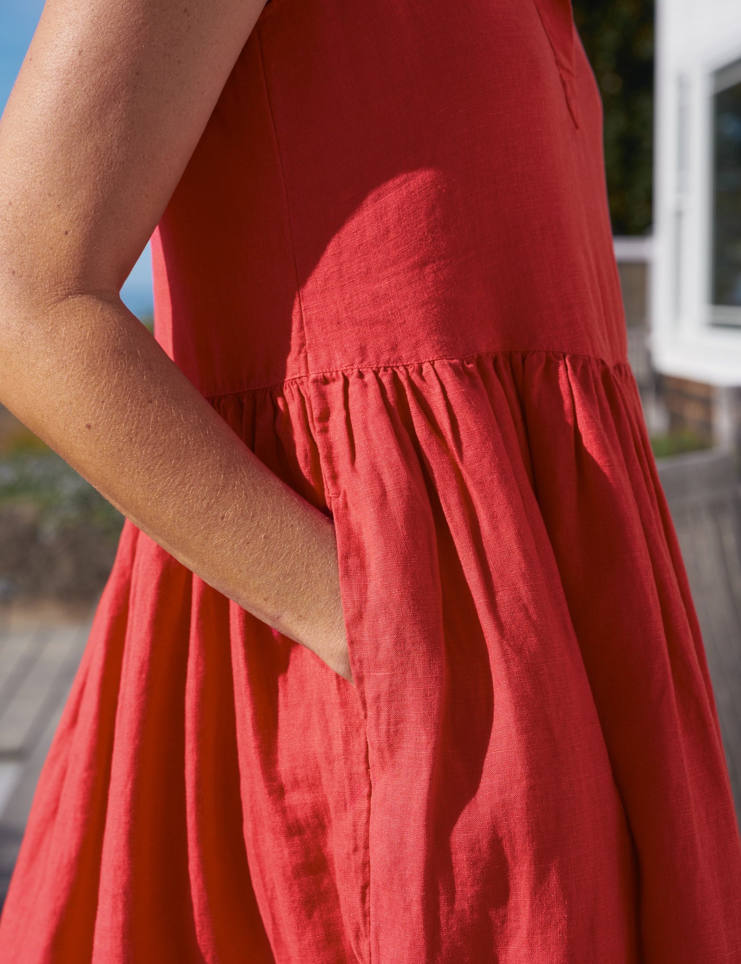 DAPHNE Summer Red, Washed Linen