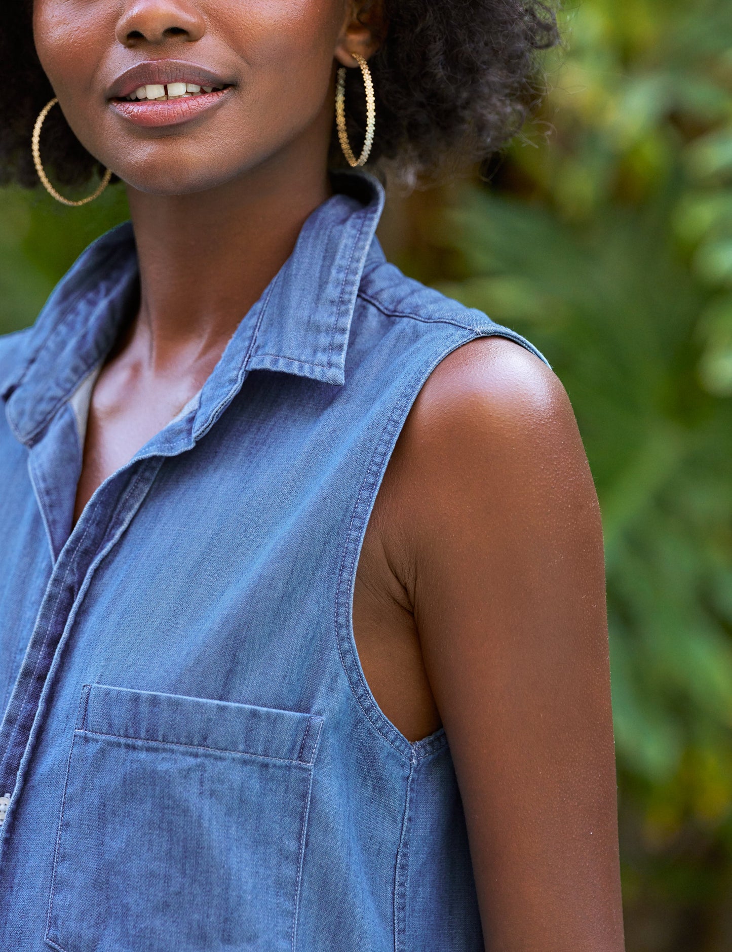 RORY SLEEVELESS Vintage Stonewashed Indigo, Famous Denim