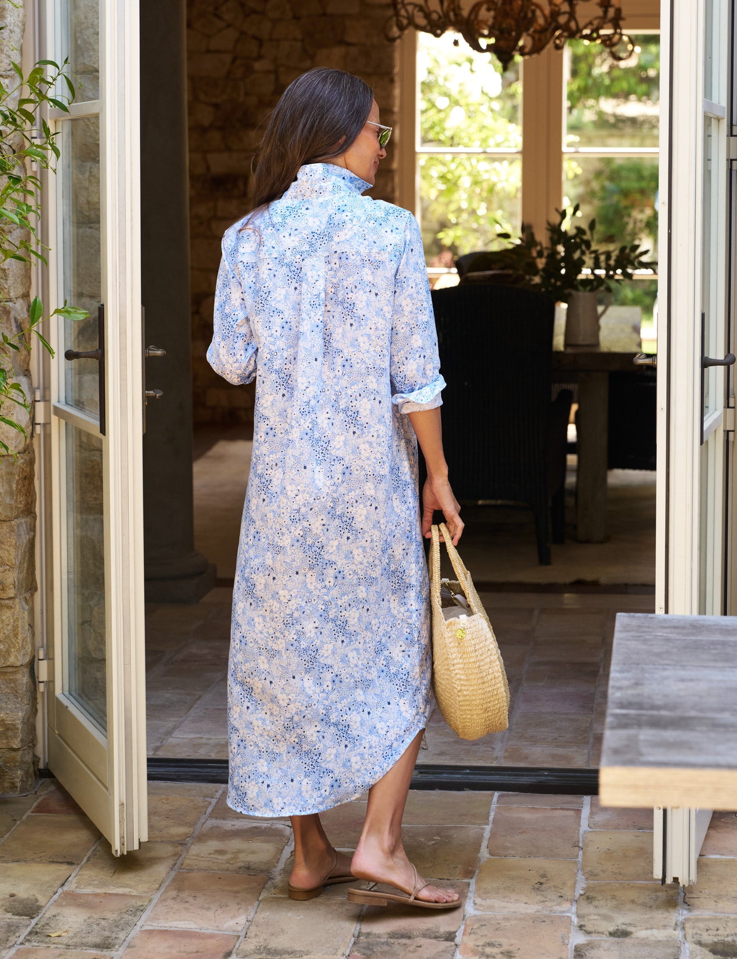 RORY Blue Floral, Italian Classic Linen