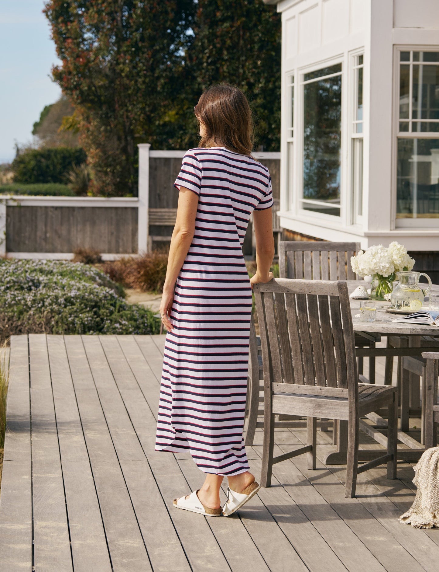 HARPER White with Red and Navy French Stripe, Heritage Jersey