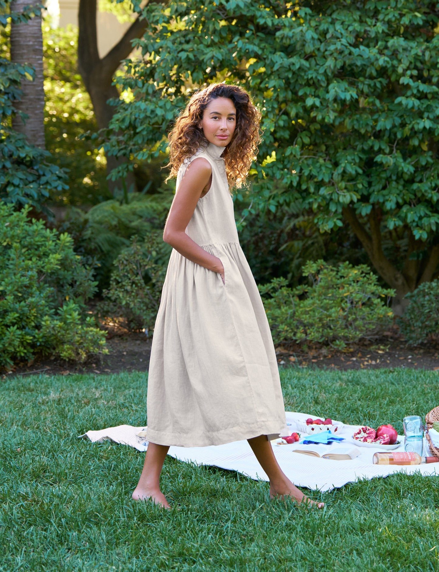 DAPHNE Sand, Washed Linen