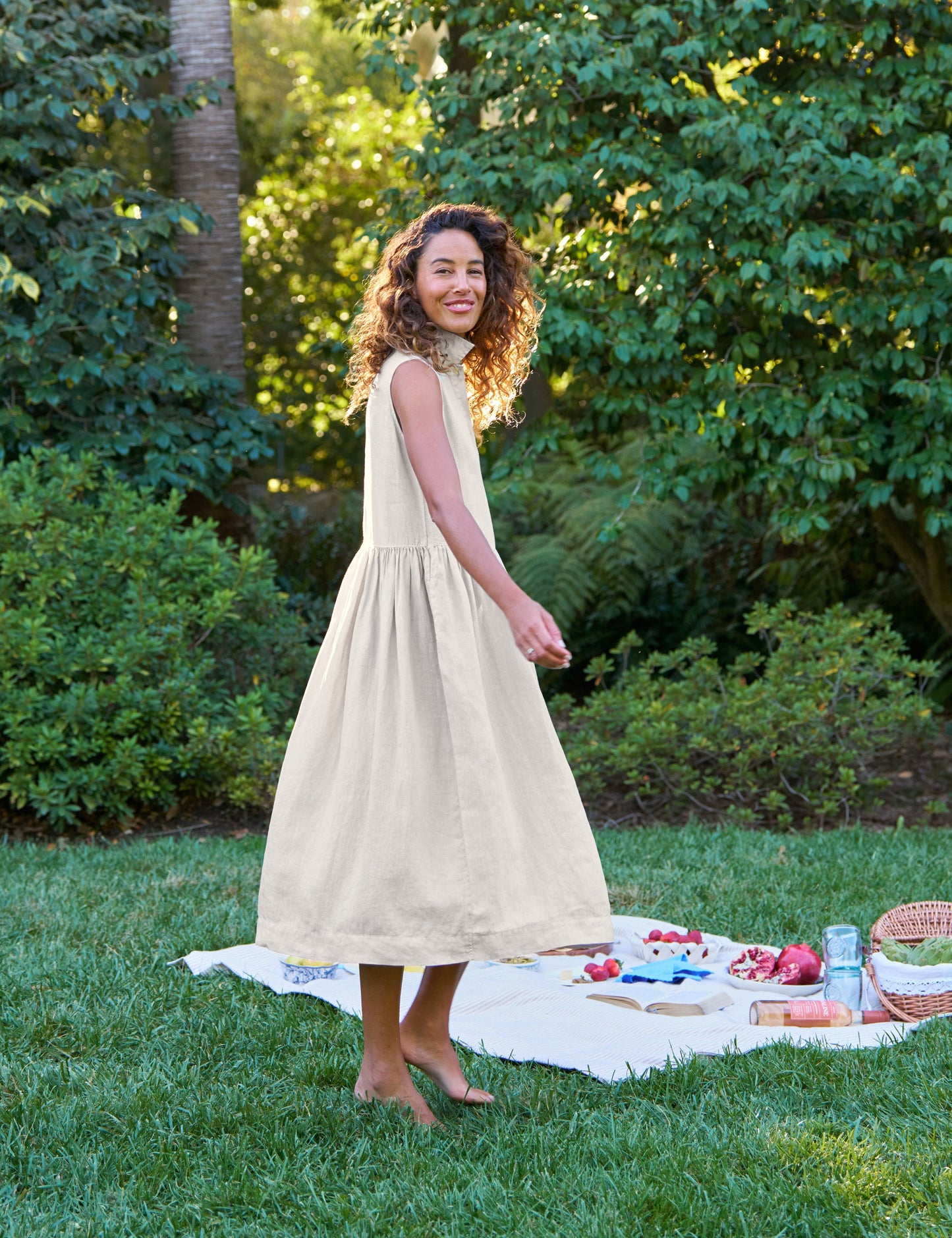DAPHNE Sand, Washed Linen