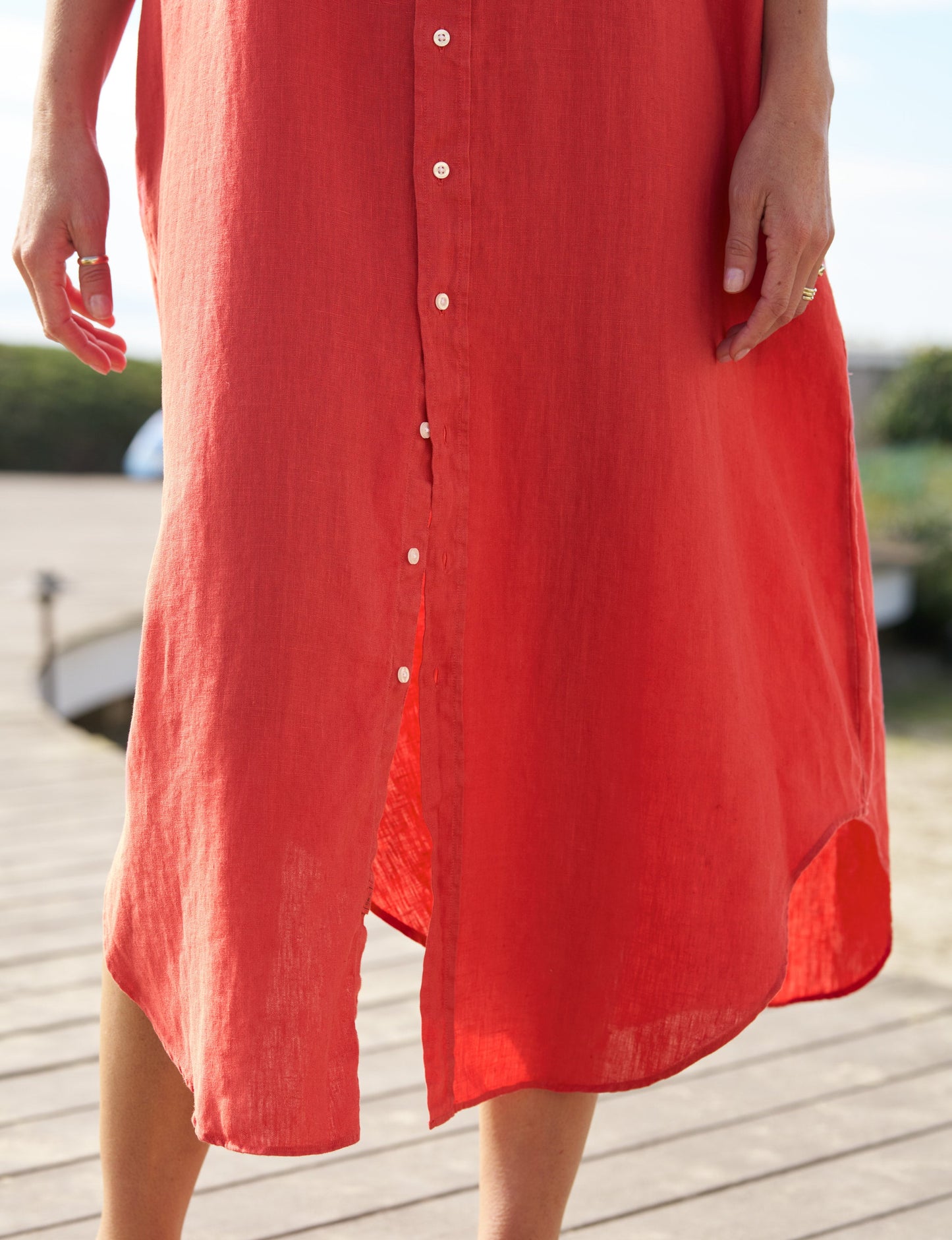 MEGAN Summer Red, Washed Linen