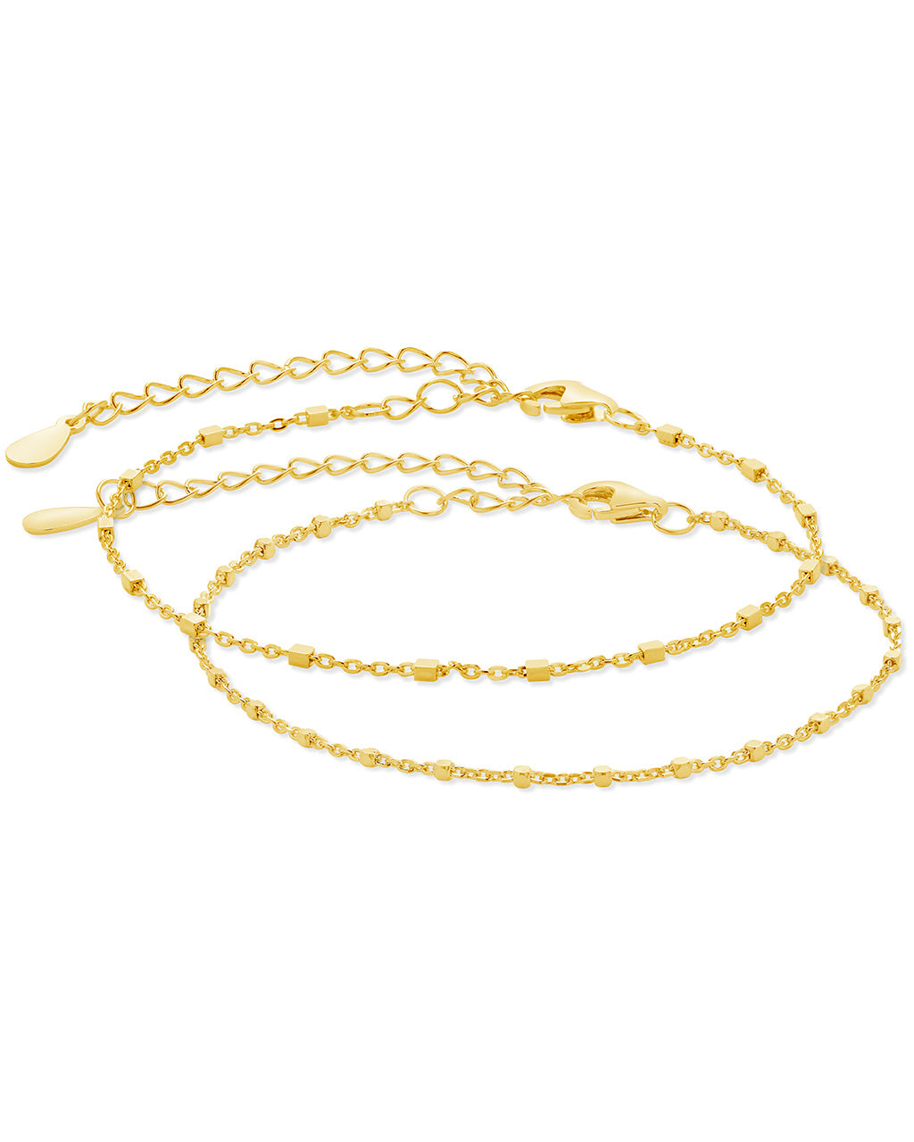 Sterling Silver Chloe Chain Bracelet Set of 2