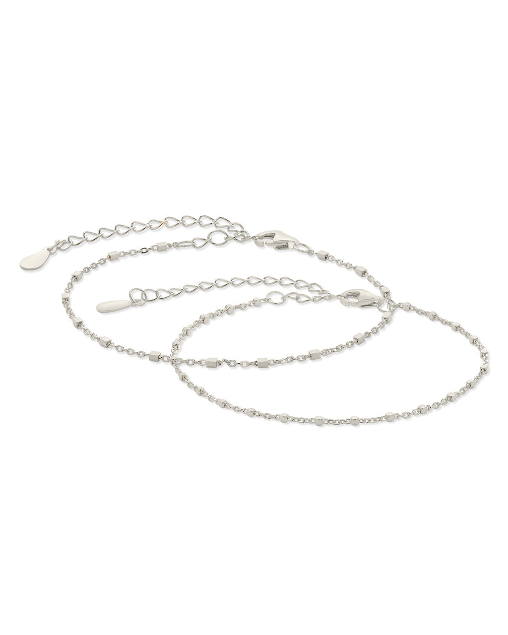 Sterling Silver Chloe Chain Bracelet Set of 2