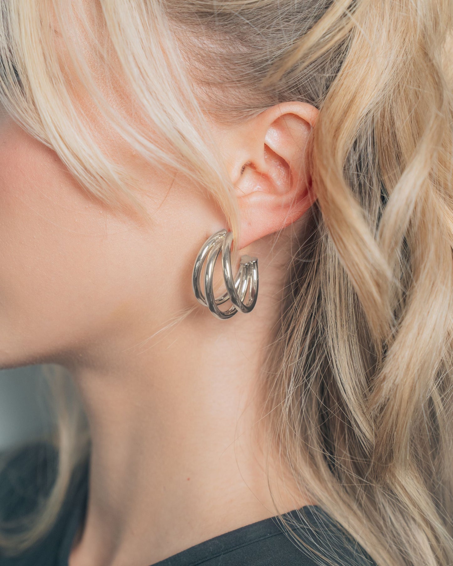 Michaela Triple Hoop Earrings
