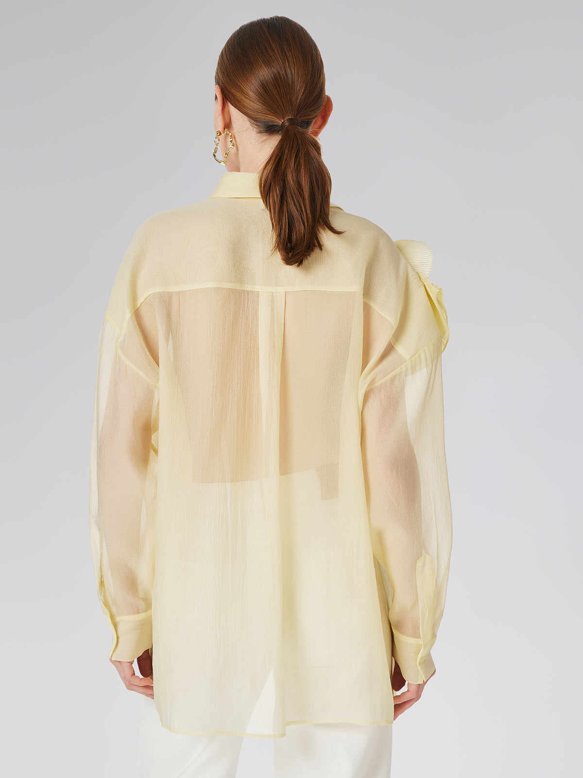 Transparent Three-dimensional Floral Shirt