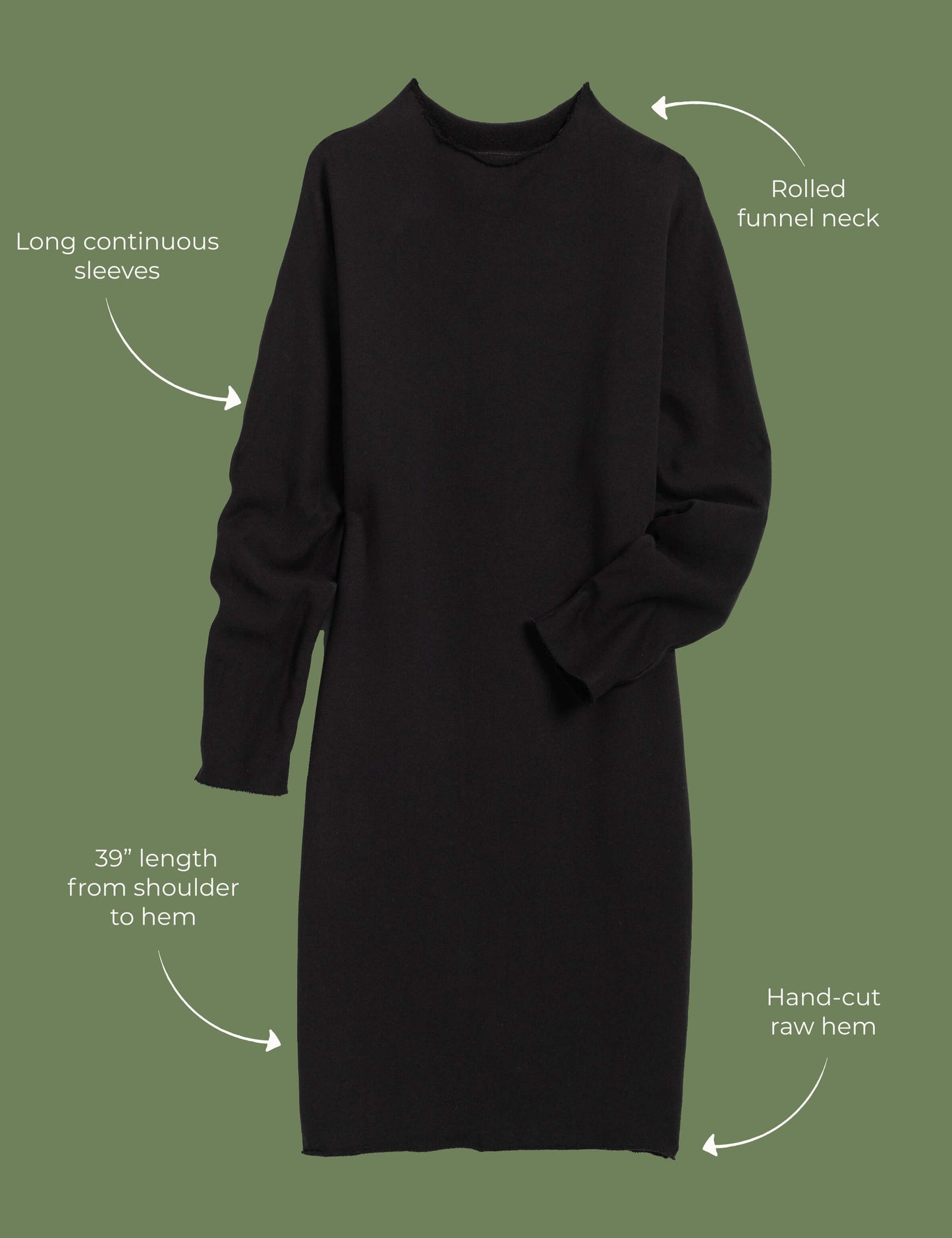 IZZIE Black, Triple Fleece