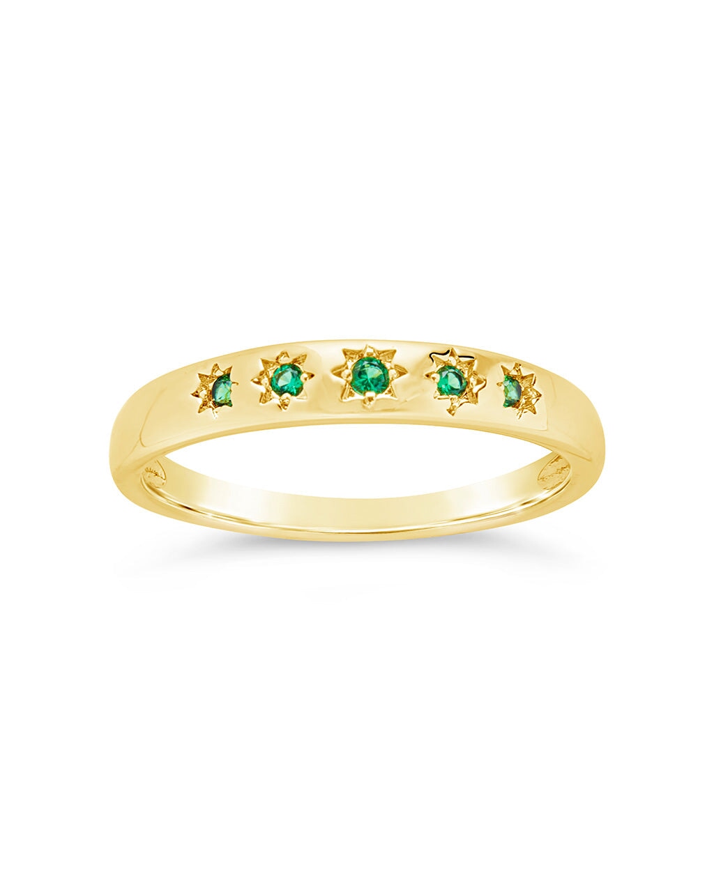 Lennon CZ Burst Band Ring