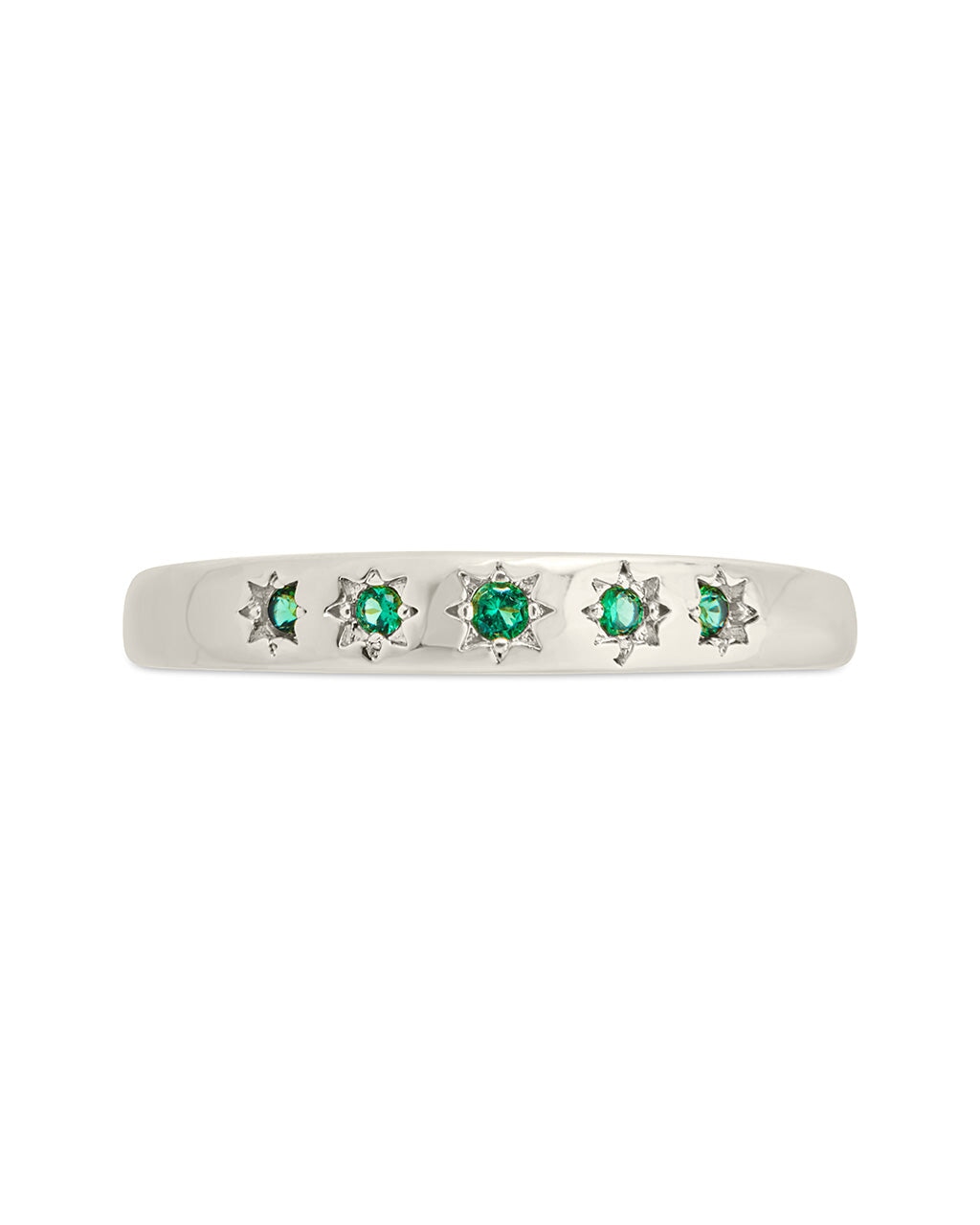 Lennon CZ Burst Band Ring