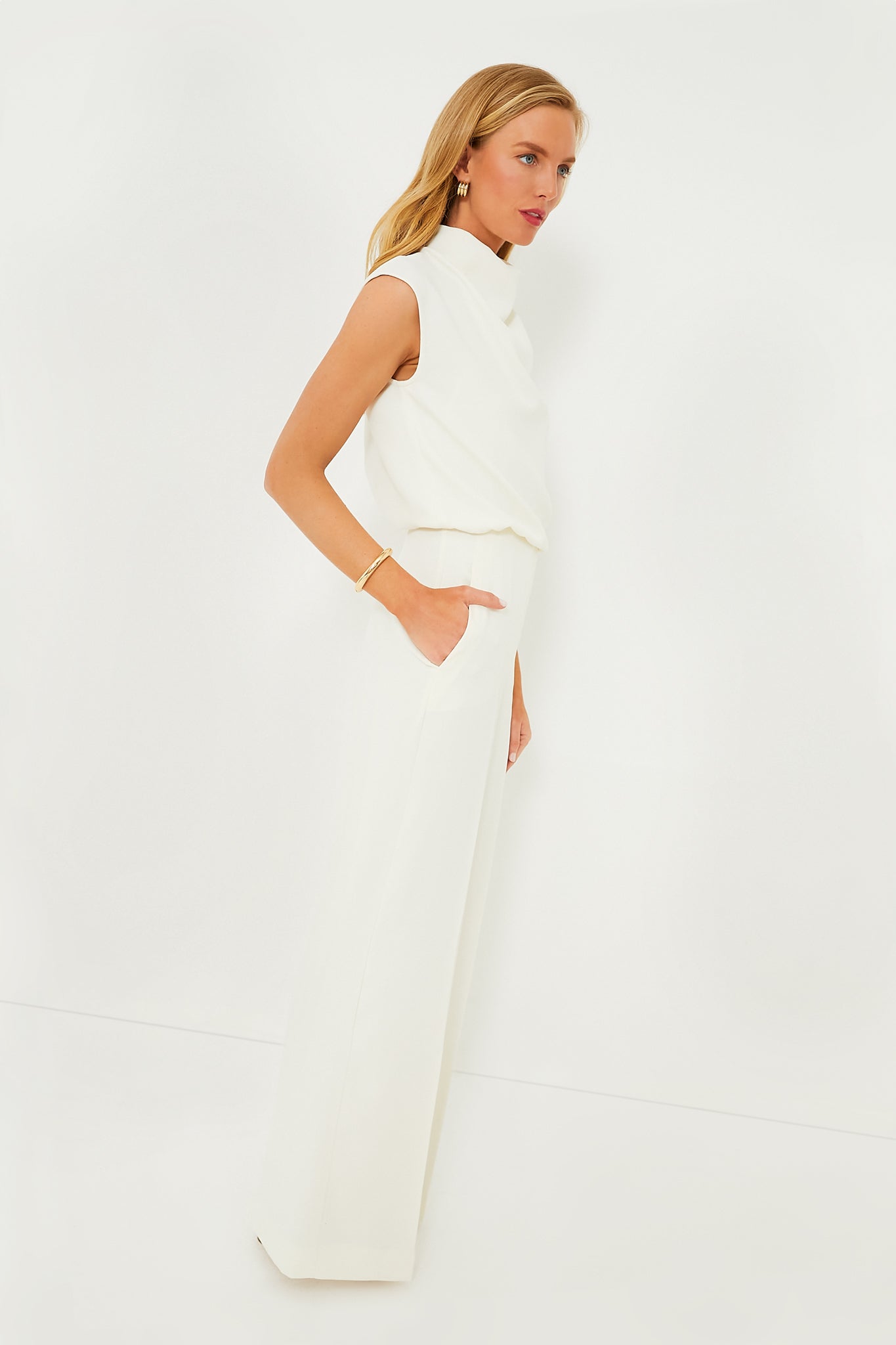 Wool White Lilia Jumpsuit