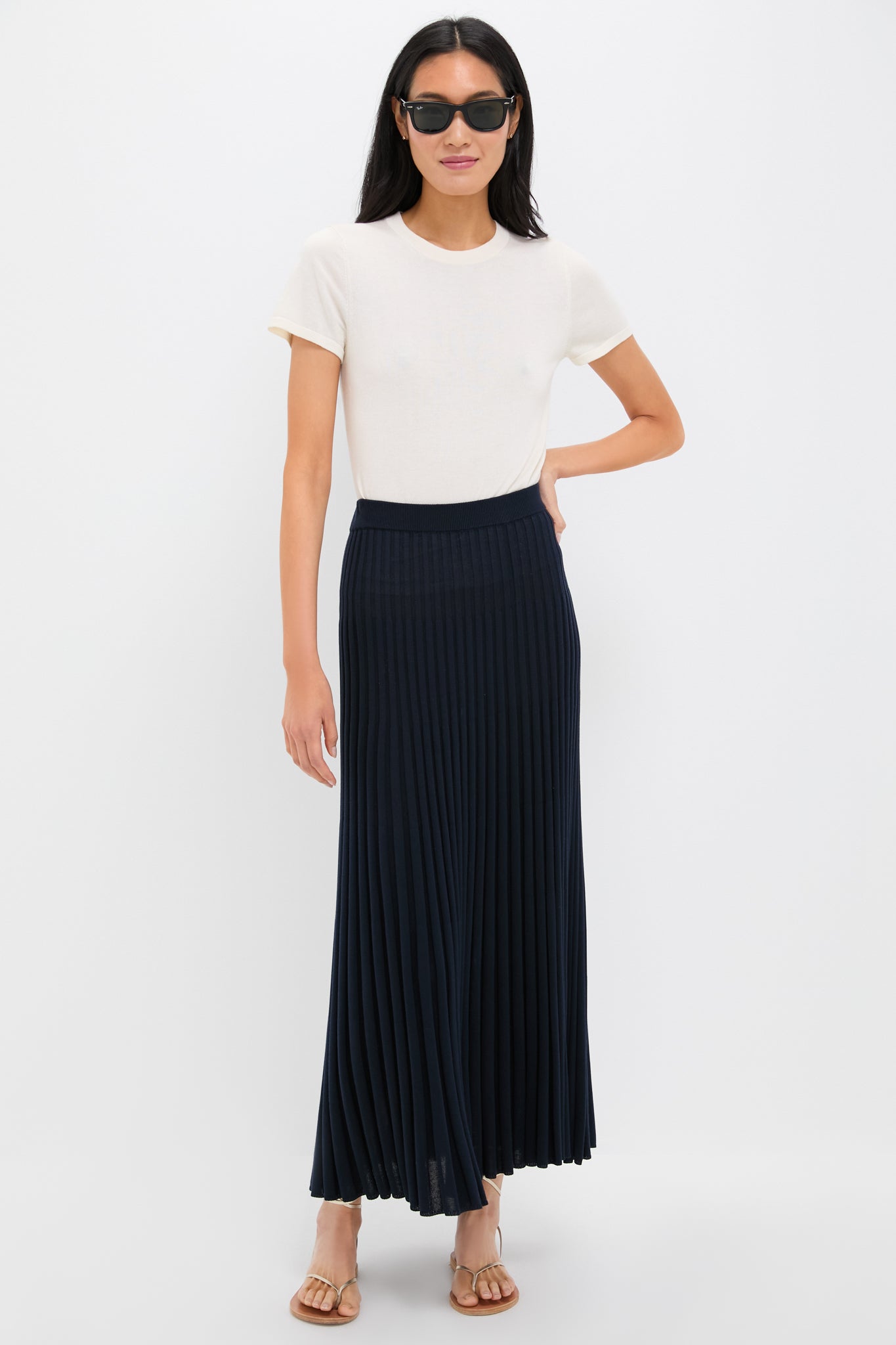 Navy Knit Kenley Skirt