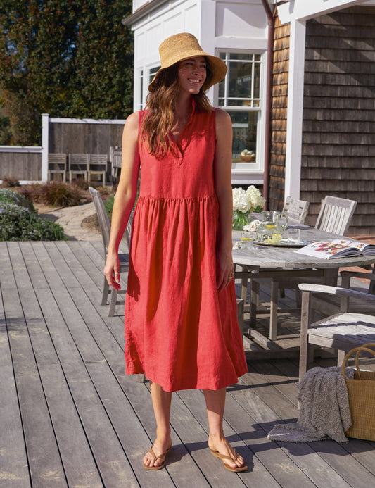 DAPHNE Summer Red, Washed Linen