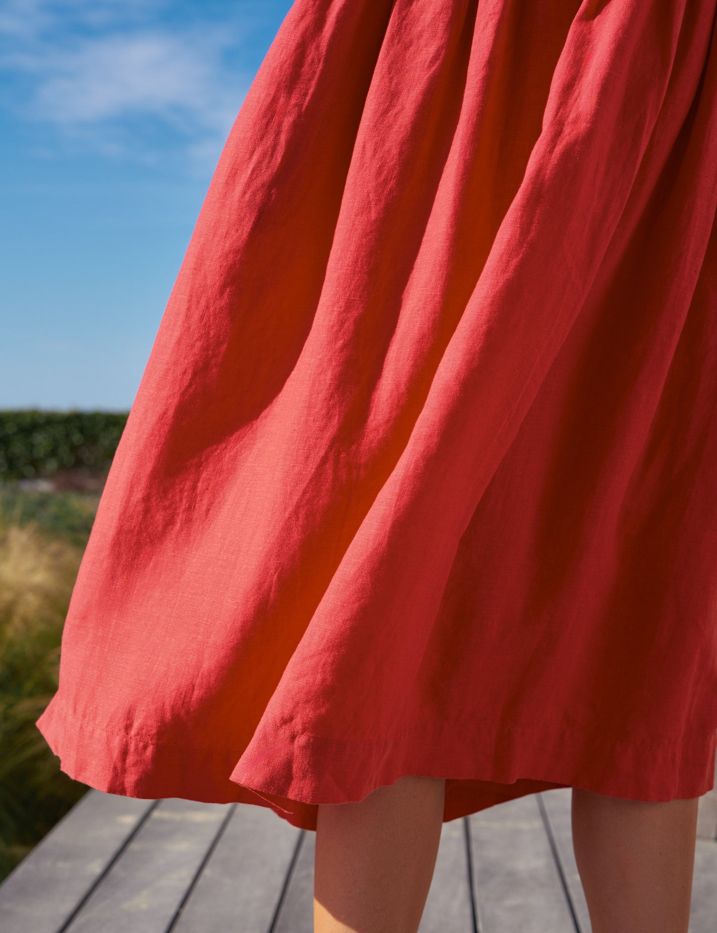 DAPHNE Summer Red, Washed Linen