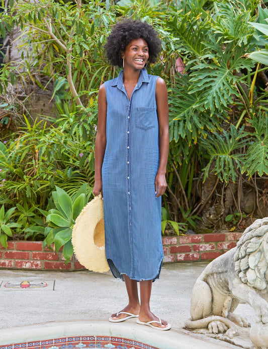 RORY SLEEVELESS Vintage Stonewashed Indigo, Famous Denim