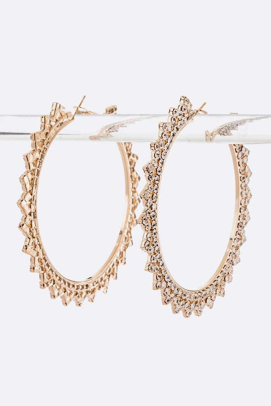 Crystal Fashion Hoop Earrings