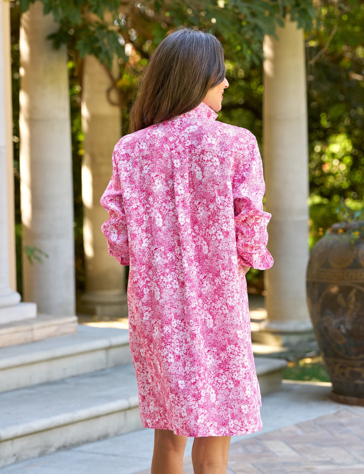 HUNTER Pink Floral, Italian Classic Linen