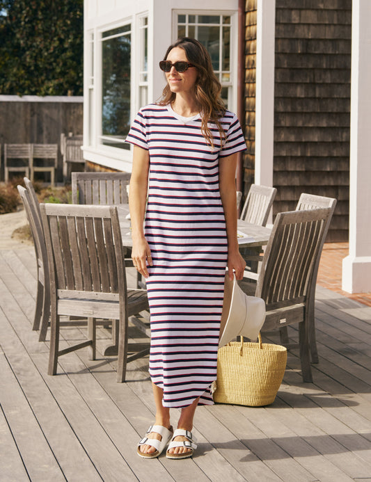 HARPER White with Red and Navy French Stripe, Heritage Jersey