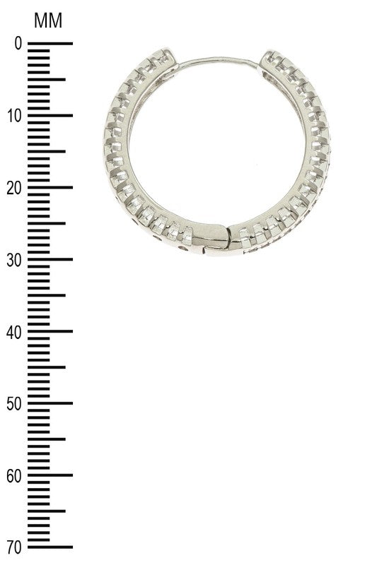 Cubic Zirconia Iconic Hoop Earrings