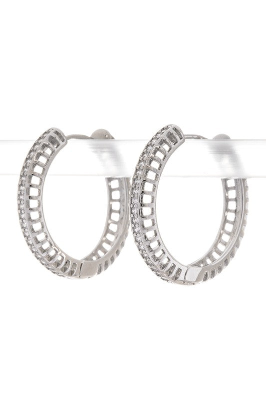 Cubic Zirconia Iconic Hoop Earrings
