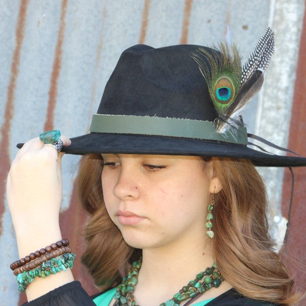Genuine HuBei Turquoise & Wood Drop Earrings