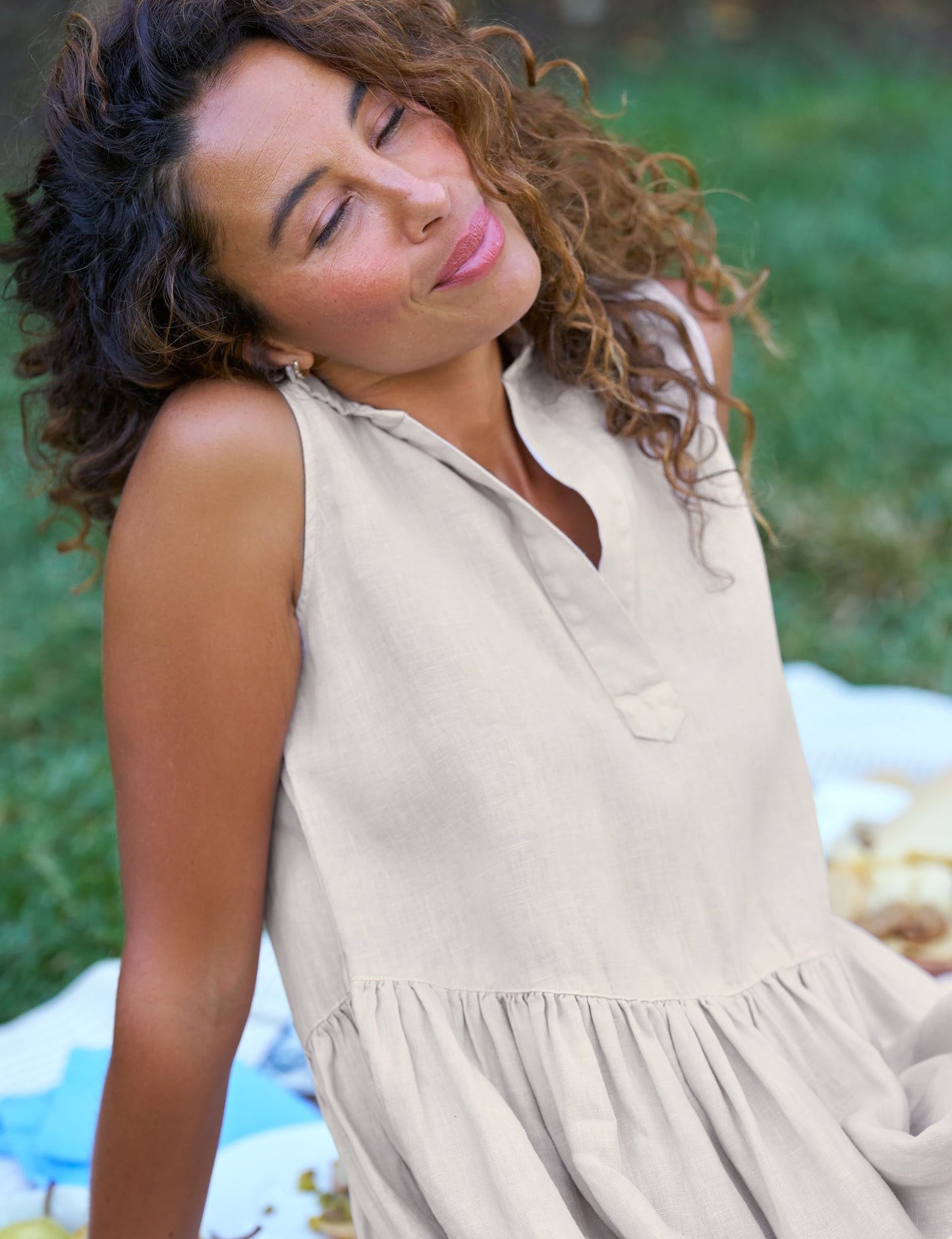 DAPHNE Sand, Washed Linen