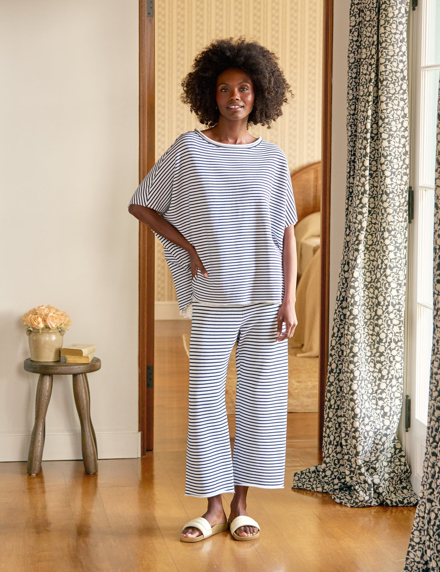 GREECE TRAVEL SET Navy French Stripe