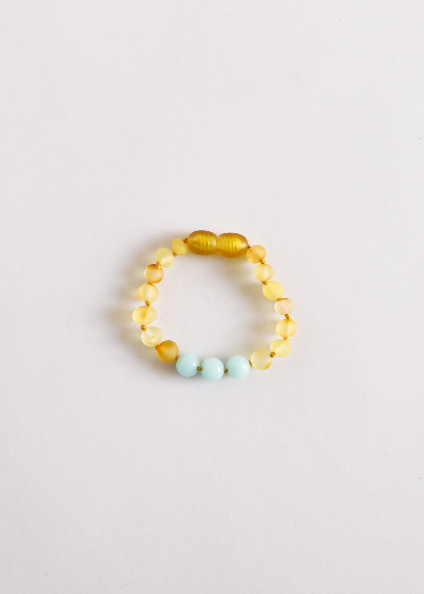 Raw Honey Baltic Amber + Amazonite || Anklet or Bracelet