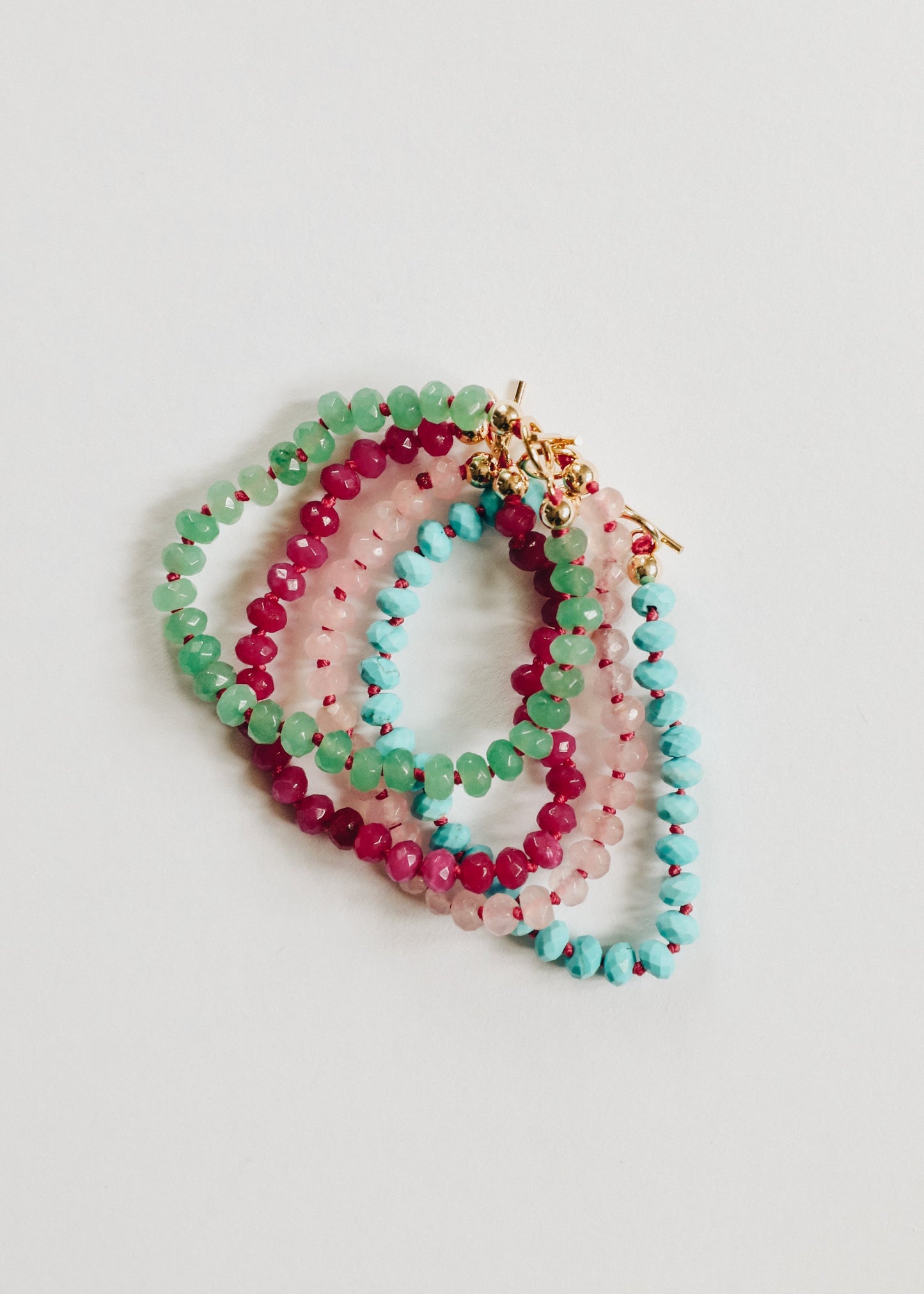 Turquoise + 14k Gold Filled Toggle || Gemstone Bracelet or Anklet