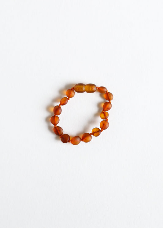 Raw Cognac Baltic Amber || Classic || Anklet or Bracelet