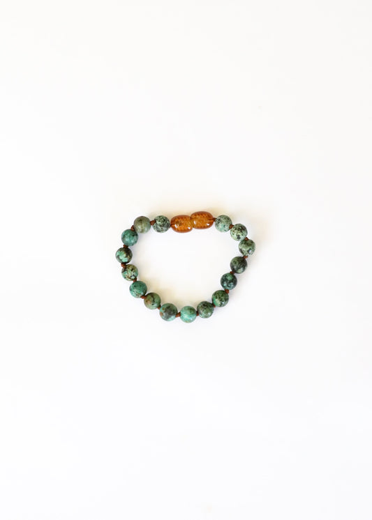 Pure Gemstone + Turquoise Jasper || Anklet or Bracelet