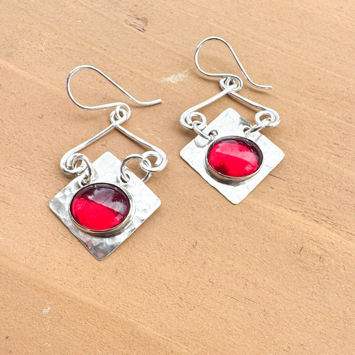 Ruby Red Earrings