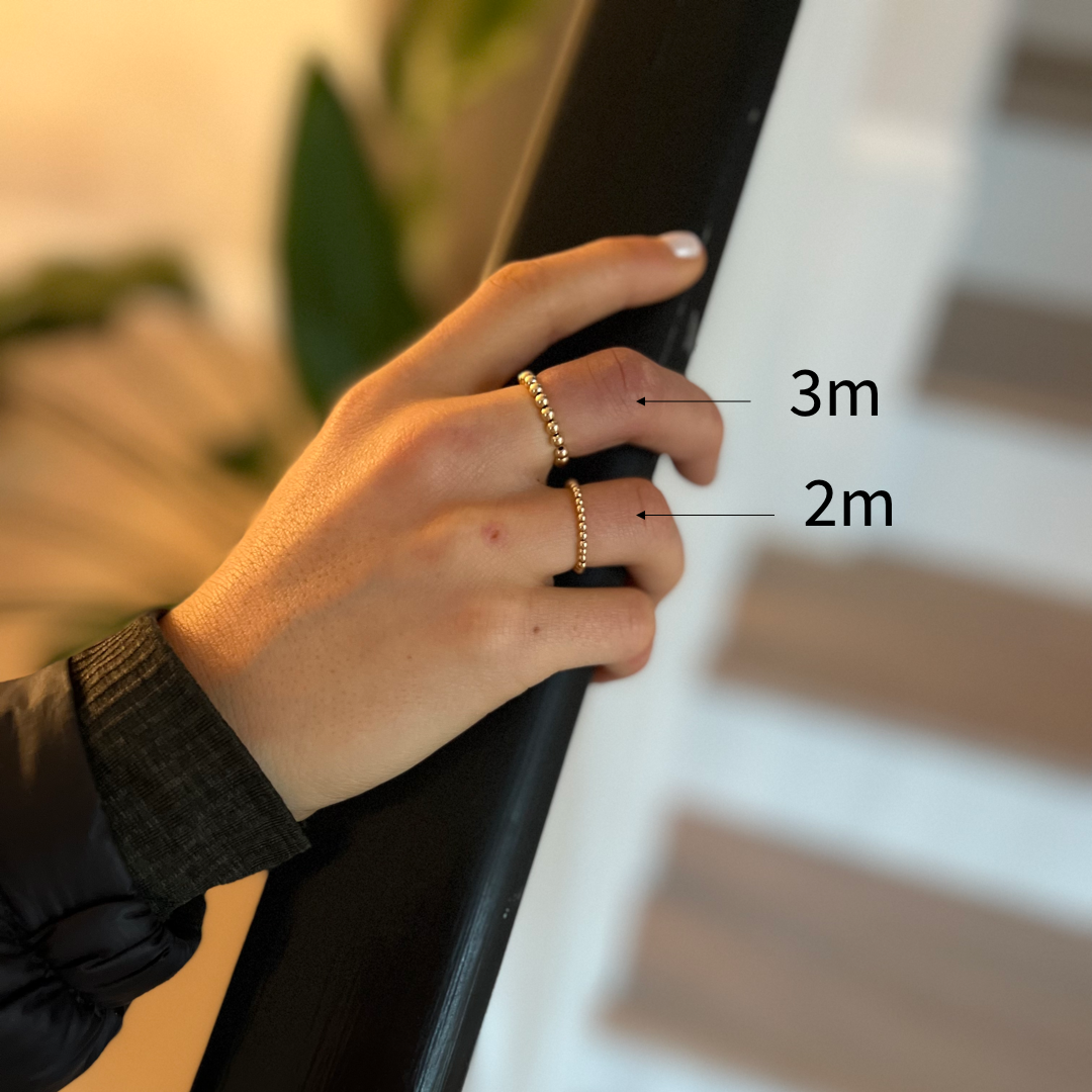 3MM Gold Ball Ring