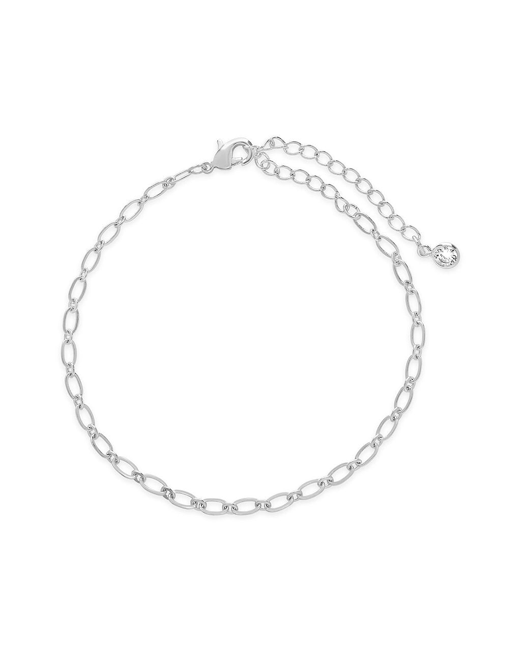 Sterling Silver Stacked Chain Bracelet Set of 3
