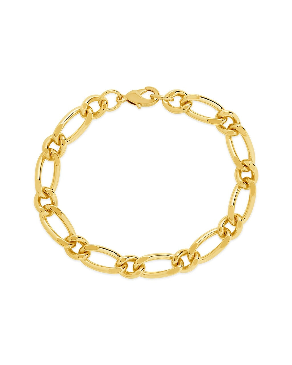 Sterling Silver Stacked Chain Bracelet Set of 3