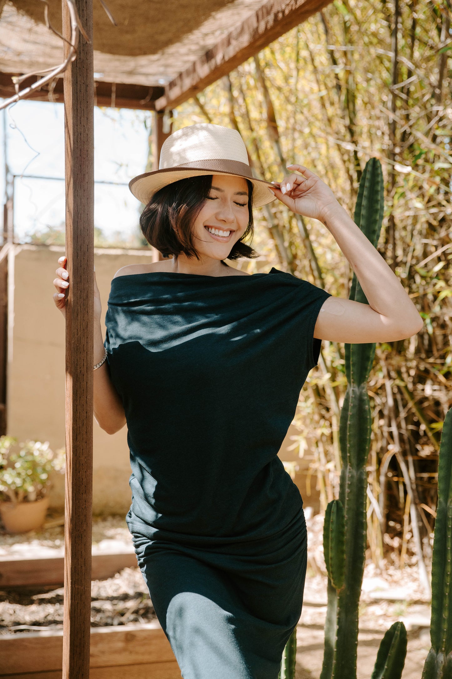 The Debra Double-Lined Jersey Skirt in Navy