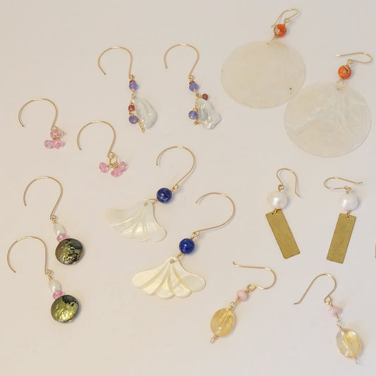 Biwa Pearl Earrings