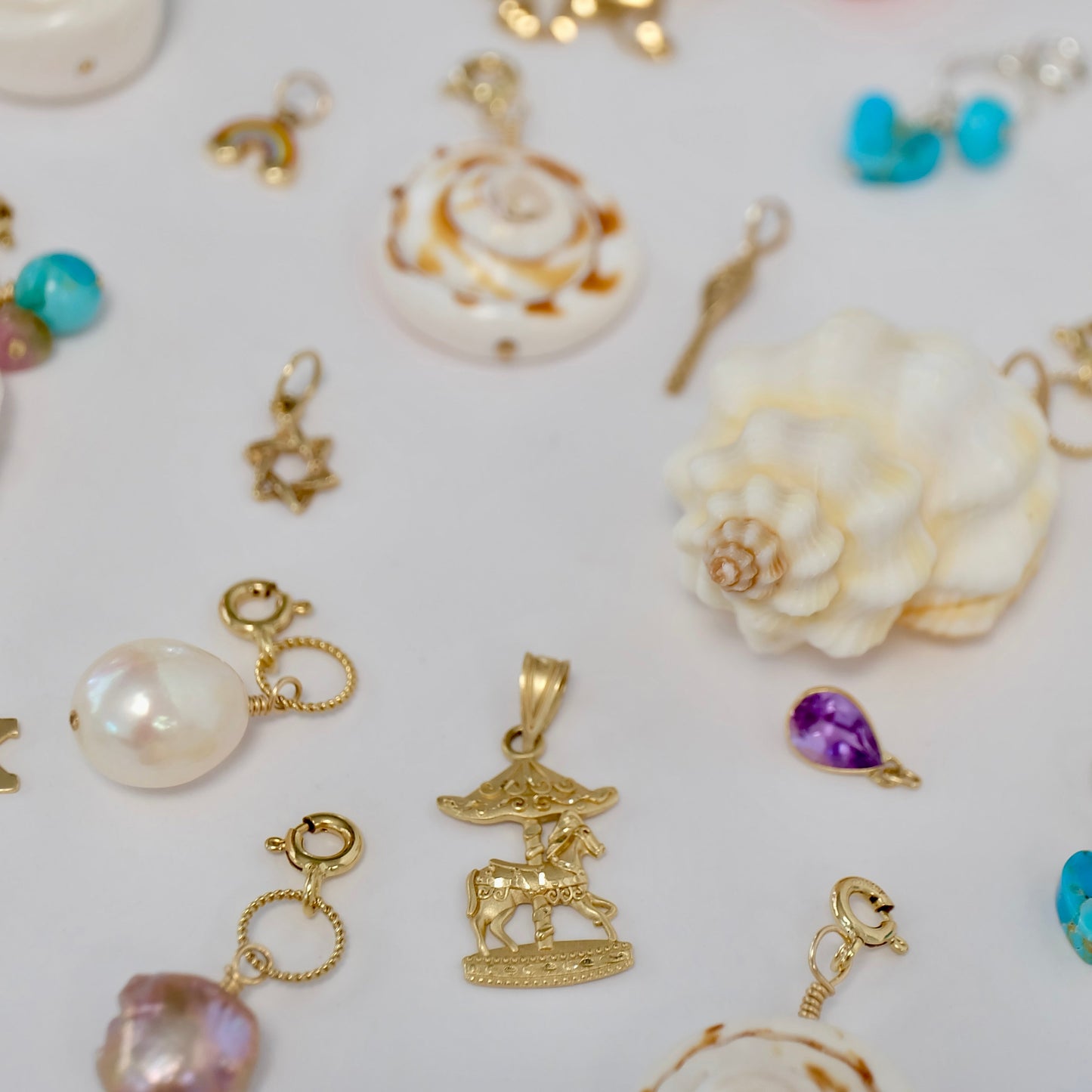 14K Gold Carousel Charm