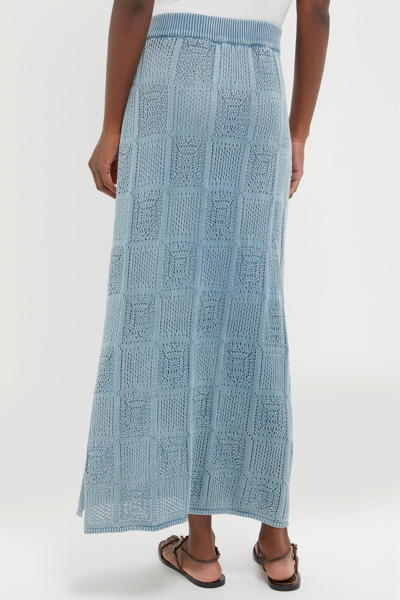 Indigo Pointelle Preston Skirt
