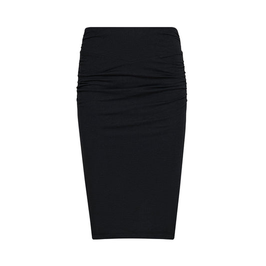 The Debra Double-Lined Jersey Skirt in Charcoal