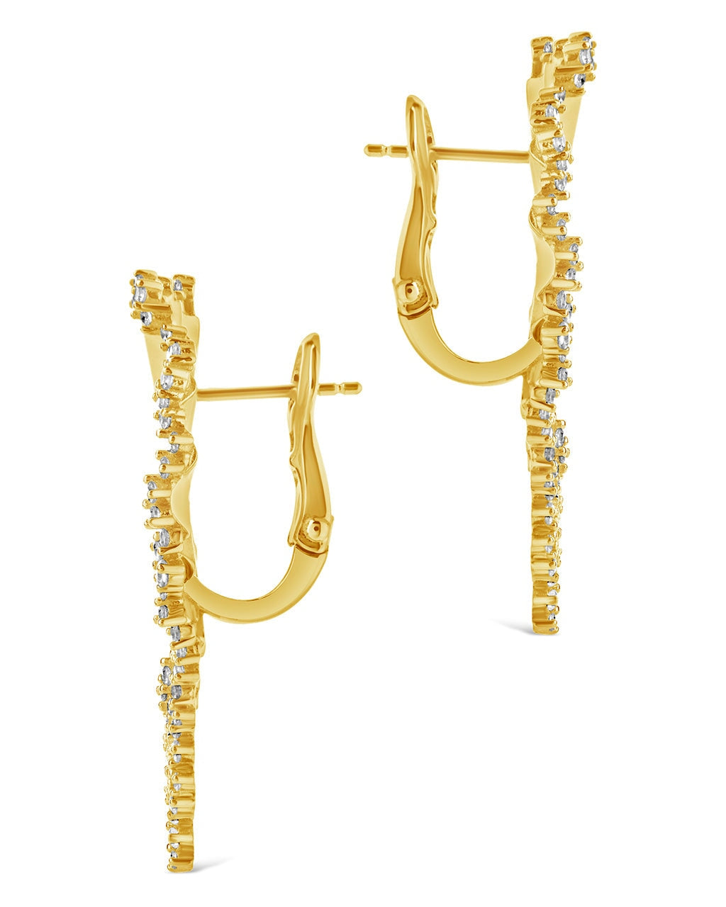 Angelina CZ Fan Drop Studs Earrings