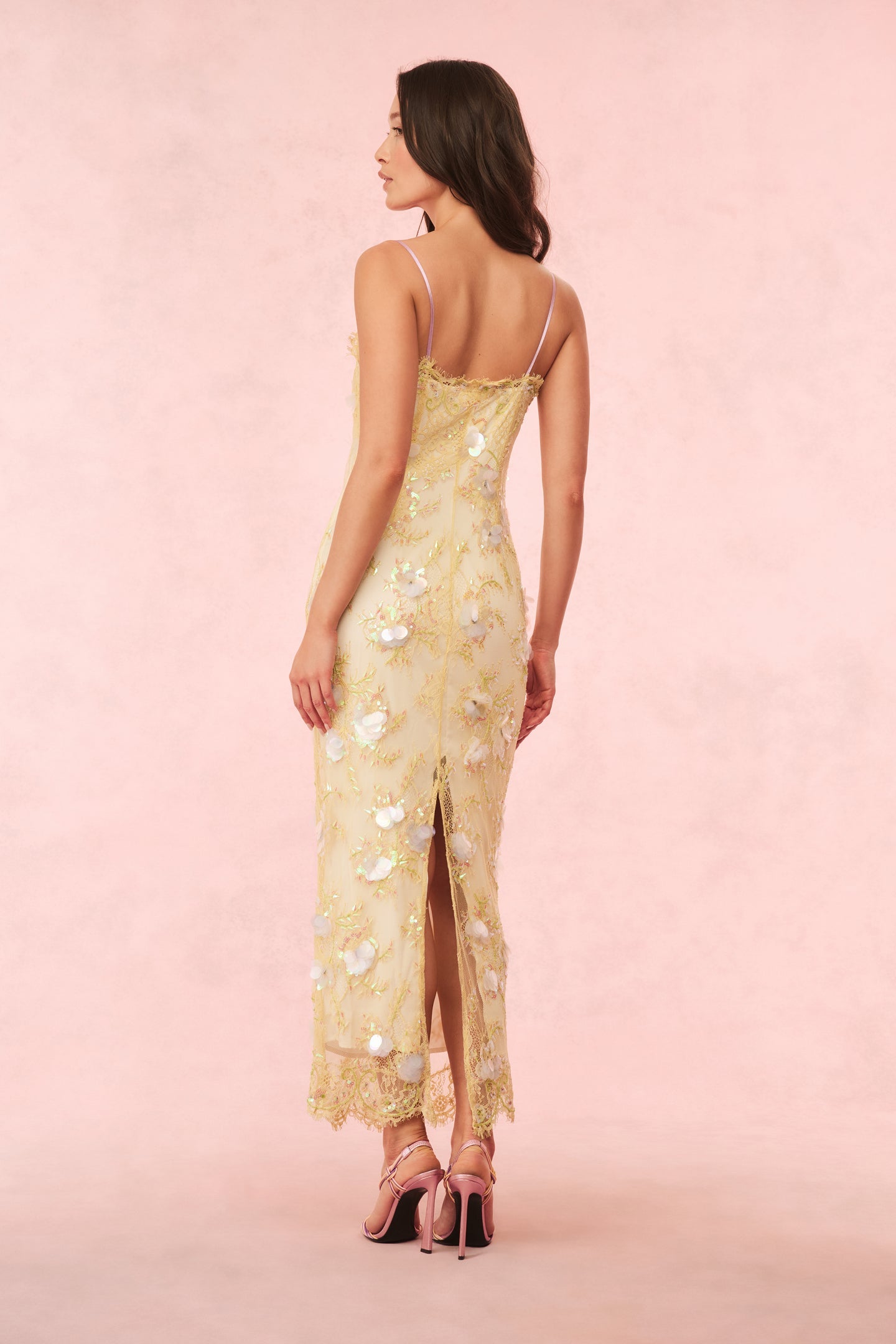 Emalia Embellished Lace Maxi Dress