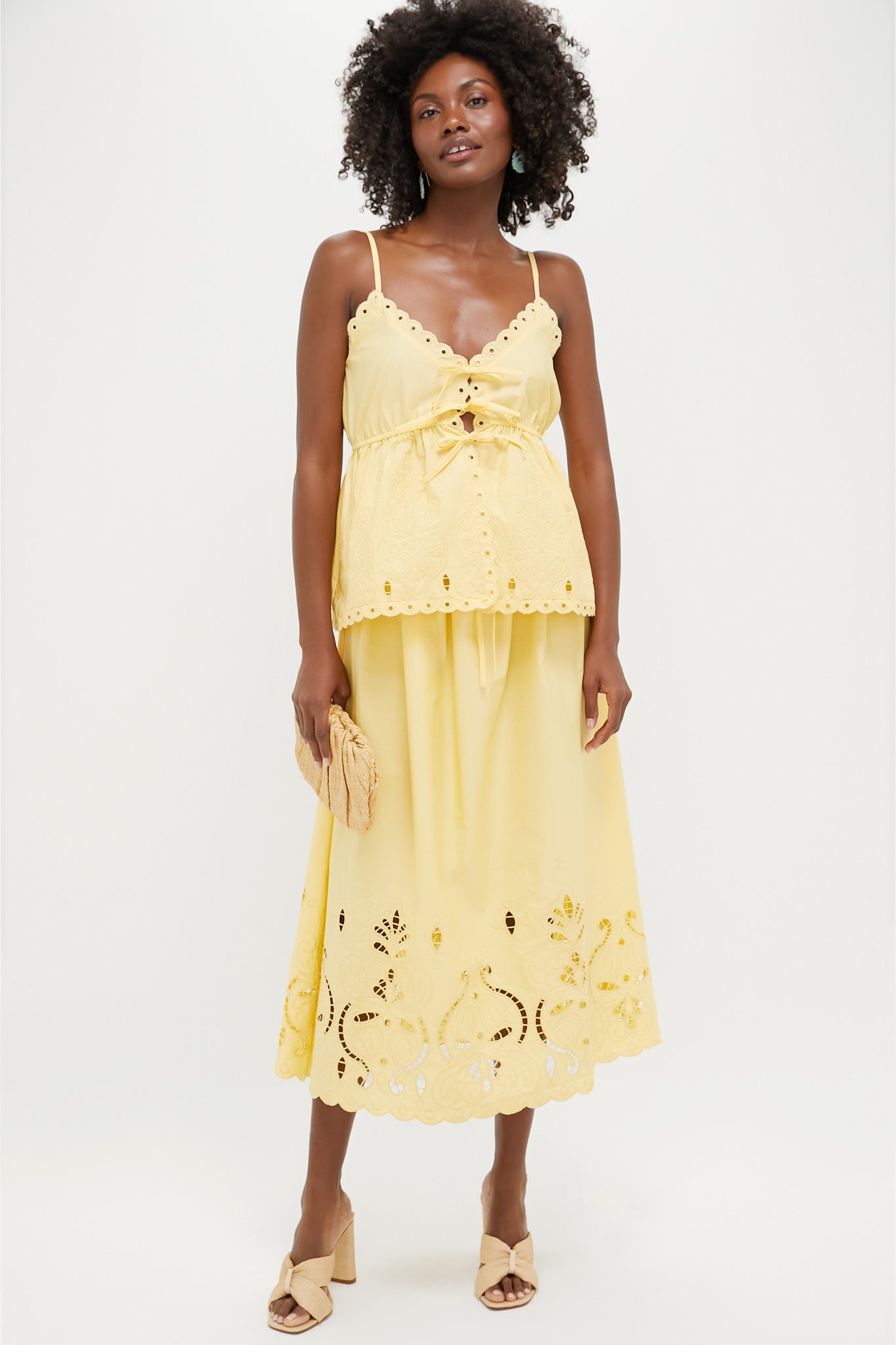 Light Yellow Maxi Skirt