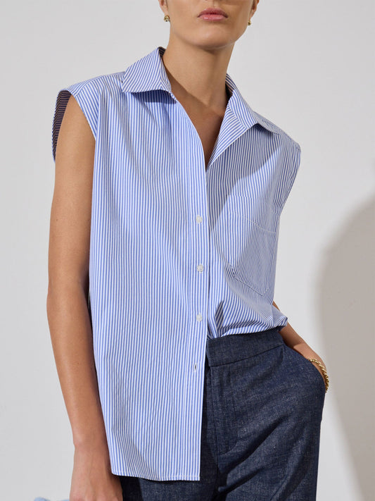 The Everyday Sleeveless Stripe Shirt