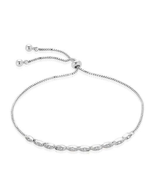 Marquise Cut CZ Slider Bracelet