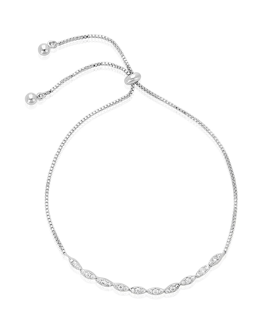 Marquise Cut CZ Slider Bracelet