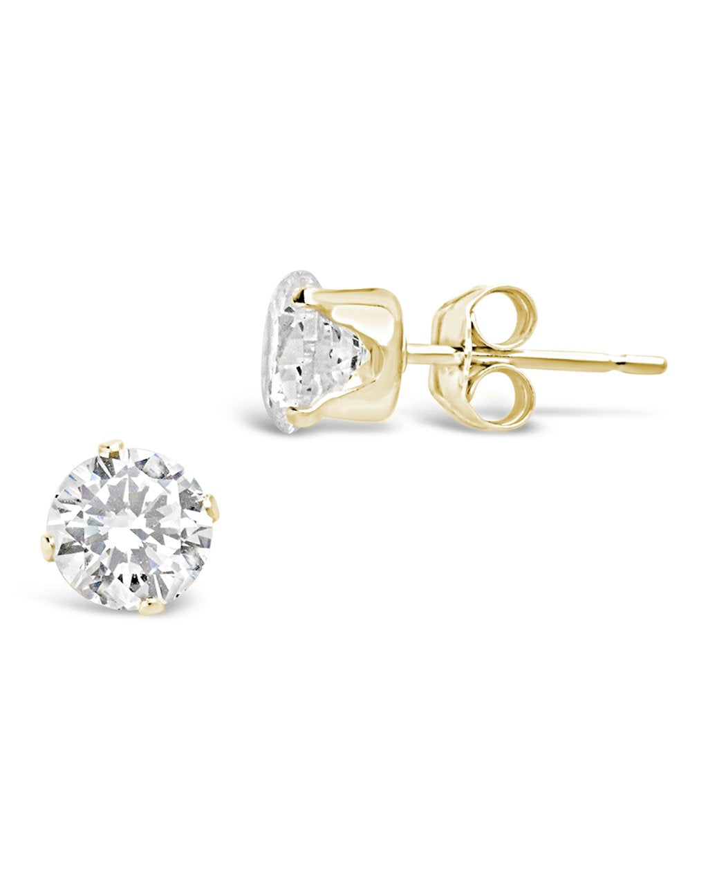 Sterling Silver 5mm CZ Stud Earrings