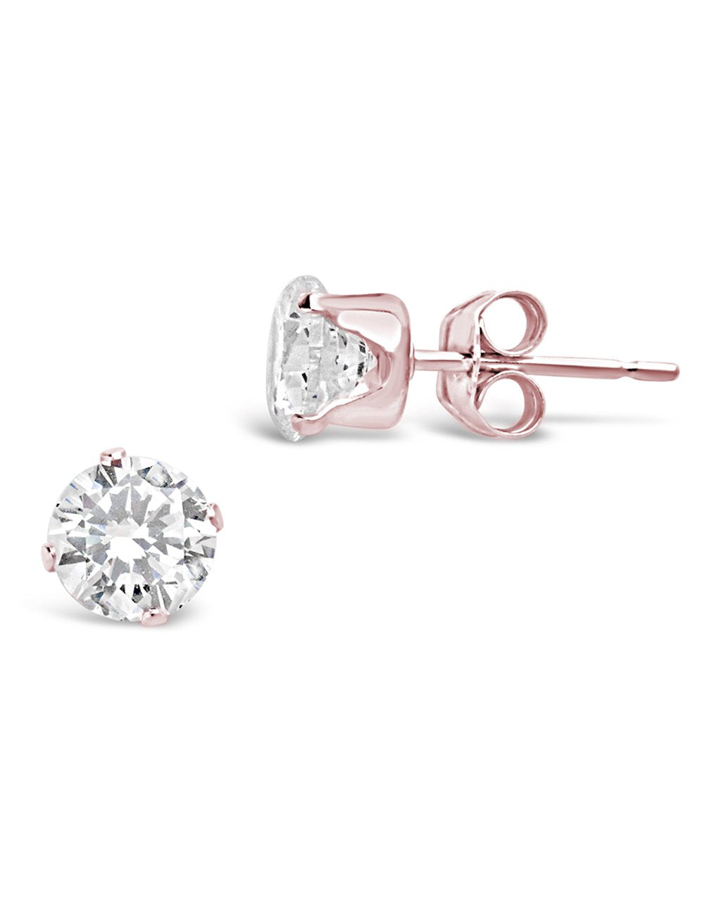 Sterling Silver 5mm CZ Stud Earrings