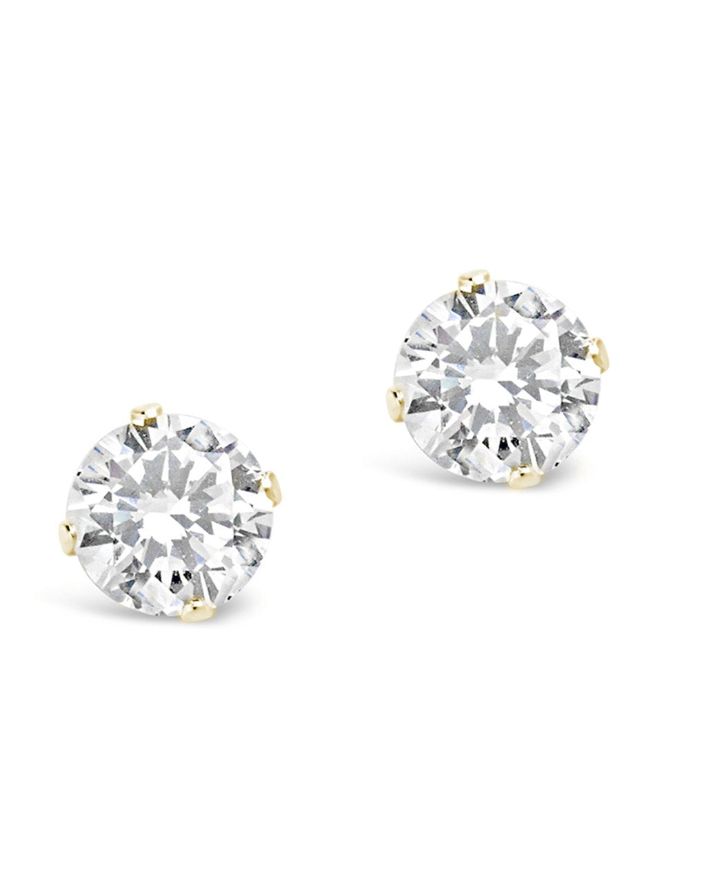 Sterling Silver 5mm CZ Stud Earrings