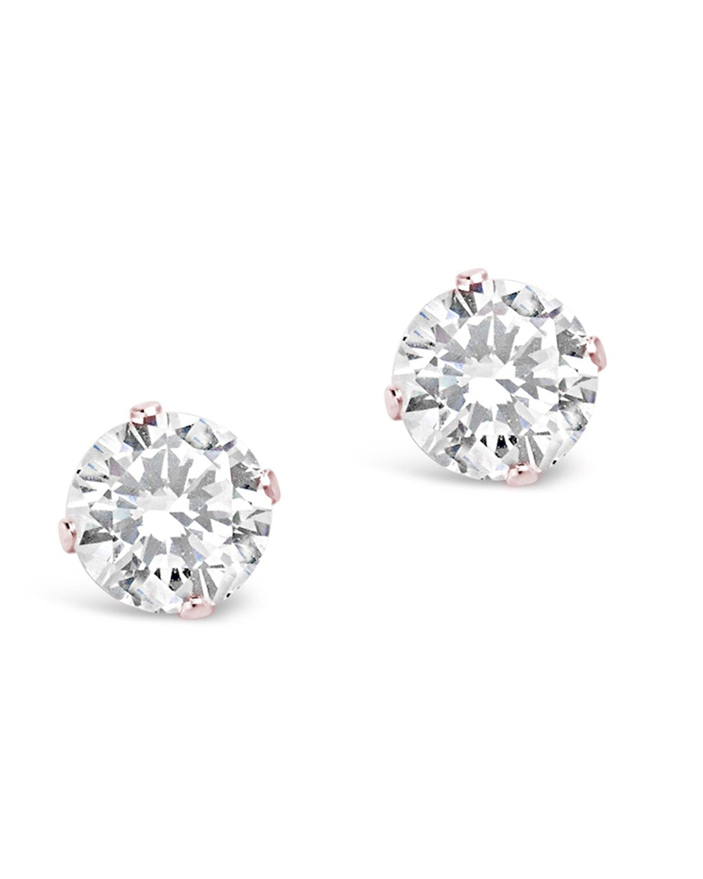 Sterling Silver 5mm CZ Stud Earrings